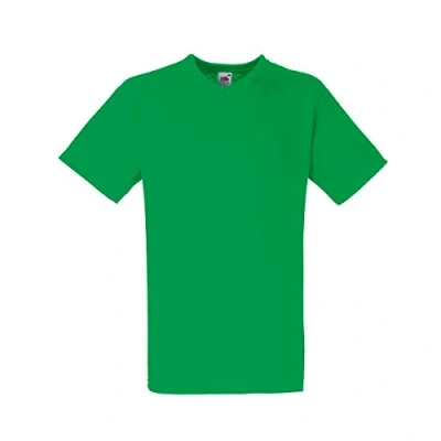 Image of Fruit of the Loom Mens Valueweight V Neck, Short Sleeve T Shirt (S) (Kelly Green)