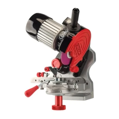 Image of Oregon Professional Chainsaw Sharpening Device, Compact 230 Volt Bench Grinder, Universal Chain Saw Sharpener, Electric, for All Chains (410 230)