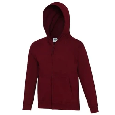 Image of AWDis Just Hoods JH50J Unisex Kids Zoodie Burgundy 7 8 Years