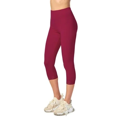 Image of Merry Style Women&#039;s Leggings 3/4 with Lace MS10 224(Claret, XL)