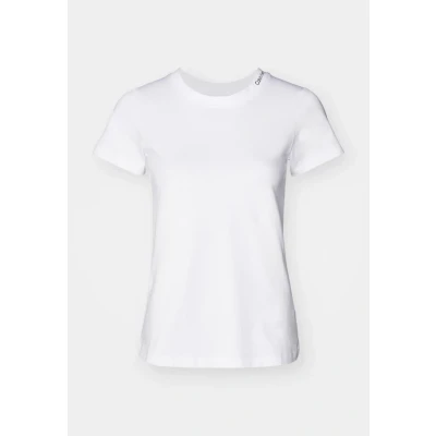 Image of Calvin Klein Jeans LOGO Basic Tshirt, Women&#039;s, Size: XXS, Brilliant white
