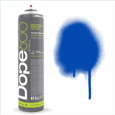 Image of Action 2.0 Dope Spray Paint 600ml High Pressure Fast Drying Multi Colour Full Coverage Formula (Royal Blue D 064)