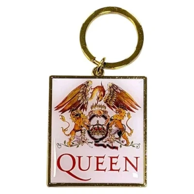 Image of Rock Off officially licensed products Queen Classic Crest Band Logo Keyring Keychain One Size