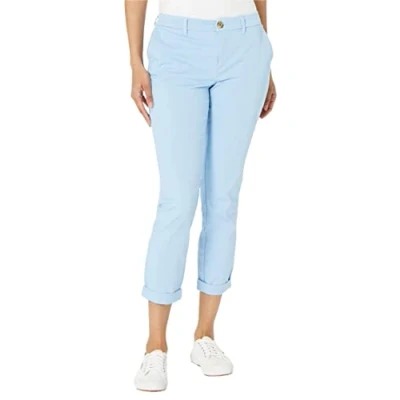 Image of Tommy Hilfiger Women&#039;s Relaxed Fit Hampton Chino Pant (Standard and Plus Size), Breeze, 14