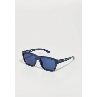 Image of DIESEL Unisex DL3006U 201425 Sunglasses Injected Blue Squared Mirrored