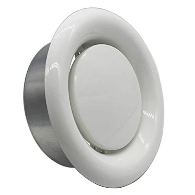 Image of Kair Ceiling Extract Valve 125mm 5 inch White Coated Metal Vent
