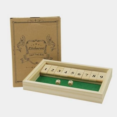 Image of Kitchnexus 2 Player Shut The Box 4 Dice with 9 Numbers, For At Least Players, Classic Board Toy (green)