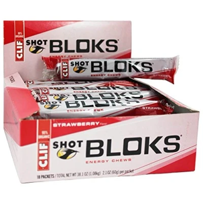 Image of Clif Bar Shot Bloks Strawberry 60g (Pack of 18)