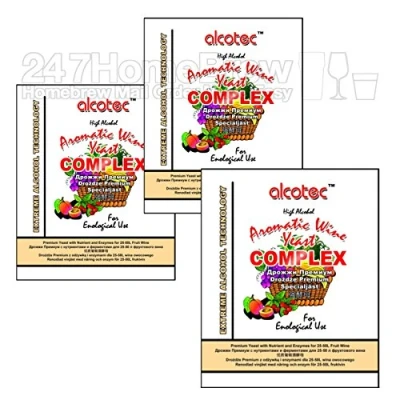 Image of 3X Alcotec Aromatic Complex Turbo Wine Yeast with Pectic Enzyme