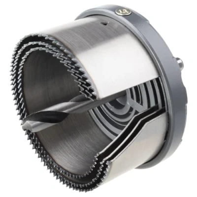 Image of wolfcraft &quot;Professional&quot; Multi Blade Hole Saw, Ø 60 74 mm I 2154000 Saw with 3 Quick Change Blades, 60, 68, mm, Cutting Depth 33