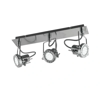 Image of SPOT LED 3 Light Spotlight Bars Nickel 400lm 2700K 45x16cm