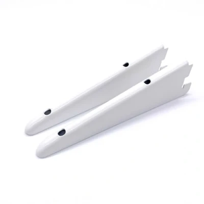 Image of EAI Twin Slot Wall Mounted Shelving Bracket Pack of 2, White, 170mm Strong, Heavy Duty Steel Shelf For Shed, Garage, Indoor Storage Easy To Install Rack