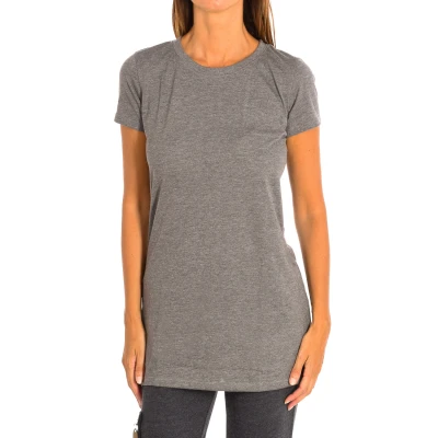 Image of Zumba Womenss short sleeved round neck nightgown Z1T00543 Grey Size Small