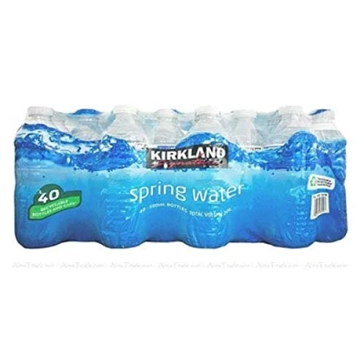 Image of Kirkland Signature Natural Water Screw Cap Lid Bottlesy, Spring, 500 ml, Pack of 40, COST782796