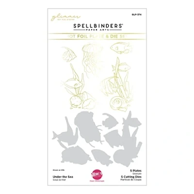 Image of Spellbinders Sea Glimmer Hot Foil Plate &amp; Die Set from The Seahorse Kisses Collection by Dawn Woleslagle, Metal, ONE