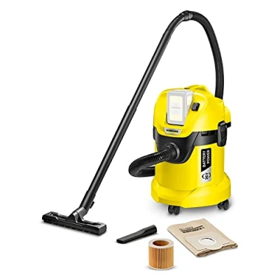Image of Kärcher 1.629 910.0, Multipurpose Vacuum Cleaner WD 3 Battery, Plastic container, Black/Yellow, 36 V