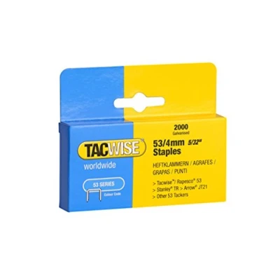 Image of Tacwise 0333 Type 53 / 4 mm Galvanised Staples, Pack of 2000