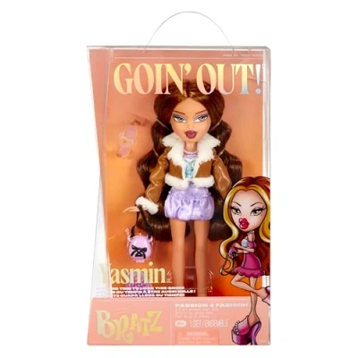 Image of Bratz Goin&#039; Out! Doll Yasmin 1 Collectible Fashion With Accessories, Comes an Outfit, a Purse, Pair of Sunglasses, and Brush Kids Toy Great for Ages 6 Older