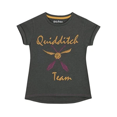 Image of HARRY POTTER Girls Quidditch T Shirt Age, 10 11 Years, Multicoloured