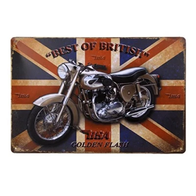Image of 20x30cm Vintage Metal Tin Wall Sign Plaque Poster for Cafe Bar Pub Motor #2