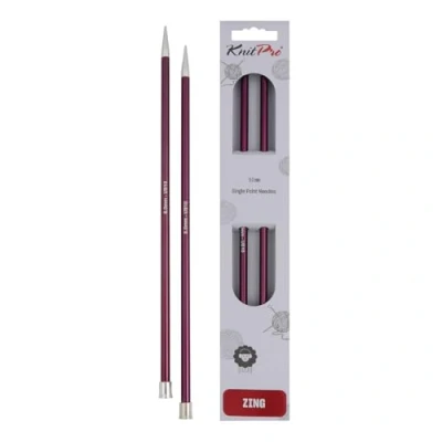 Image of KNITPRO KP47273 Zing: Knitting Pins: Single Ended: 30cm x 6.00mm, 6mm Purple