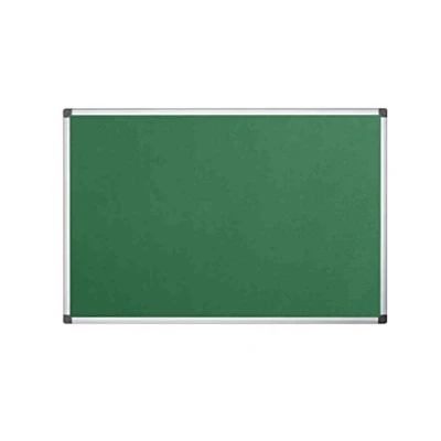 Image of Bi Office Notice Board Maya, Green Felt, Aluminium Frame, 180 x 120 cm