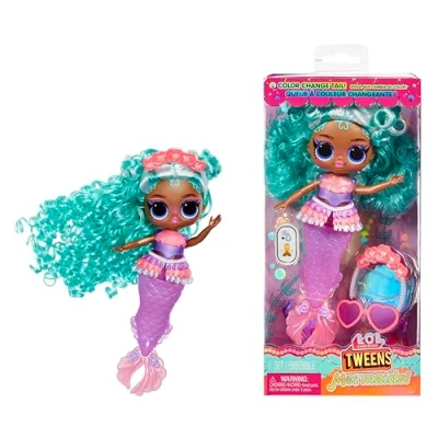 Image of L.O.L. Surprise! Tweens Mermaid Serena Finn Fashion Doll with Colour Changing Tail, Movable Fin, and Beautiful Accessories Toys for Kids Collectors from 4 Years Old