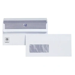Image of Plus Fabric Press Seal Wallet Window White Envelopes DL [Pack 500]