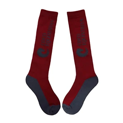 Image of Coco Equestrian Red Unisex Child Breathable Knee High Long Boot Horse Riding Socks 1 Pair