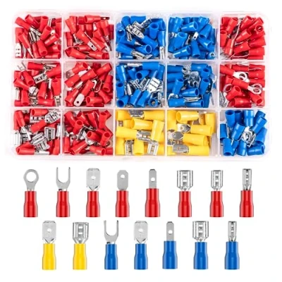 Image of cable lugs set, 280 pieces 0.5 6.0 mm², assortment car flat plug connectors, crimp blade receptacles