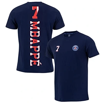 Image of Paris Saint Germain Kylian MBAPPE PSG Official Collection T Shirt, Blue, L