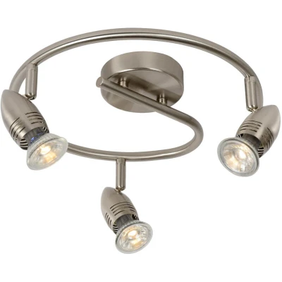 Image of Caro LED Modern Ceiling Spotlight Ø 31cm GU10 3x5W 2700K Satin Chrome