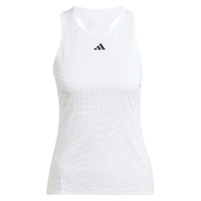Image of adidas Performance CLUB Graph TANK Top, Women&#039;s, Size: Medium, White/dash grey