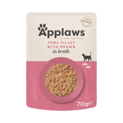 Image of Applaws Tuna &amp; Pacific Prawn Pouch 70G 12PK (Broth), Transparent