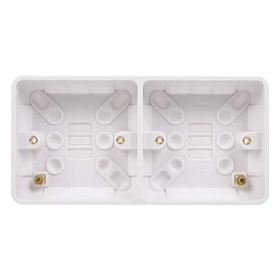 Image of Schneider Electric Lisse White Moulded Dual Surface Pattress Box, 25 mm Deep, GGBL9D25S,