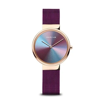 Image of BERING Women&#039;s Watch Quartz Movement Anniversary Collection with Stainless Steel and Sapphire Crystal 10X31 Anniversary3 , Gold/Violet