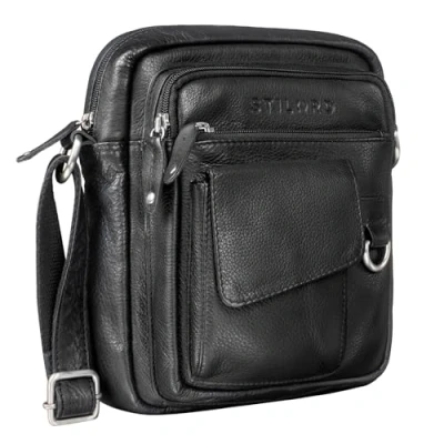 Image of STILORD &#039;Ryan&#039; Crossbody Bag for Men Leather Small Vintage Messenger 9.7 Inch iPad Genuine Shoulder Bag, Colour:Napoli Brown