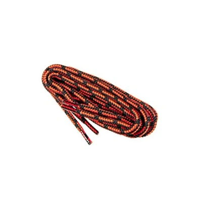 Image of WorkerWalker Round Shoe Laces For Work Boots Shoes, Health And Safety Boots, Made in Europe By Worker Walker Pro, 90 cm 35 inch, 9131 Black With Red