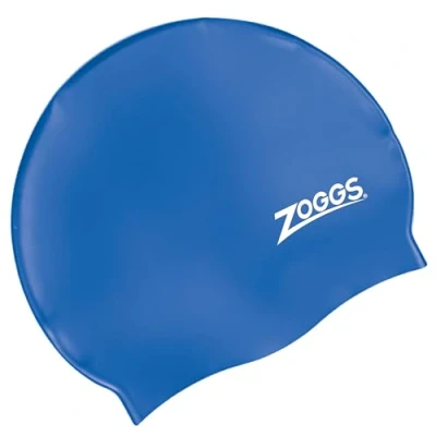 Image of Zoggs Unisex Silicone Swimming Cap, Royal Blue, One Size UK