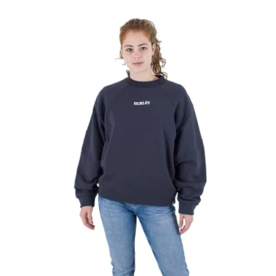 Image of Hurley Women&#039;s Wave Crew Sweatshirt, Dk Stone Grey, XS