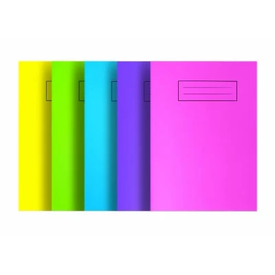 Image of Silvine NBA5BT A5 Bright Exercise Notebook Assorted Colours (Pack of 20)