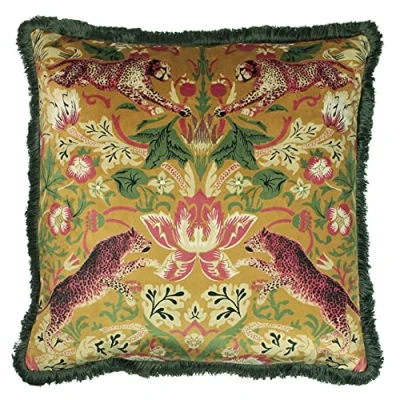 Image of Paoletti Bexley Cushion Mustard Size 50 cm x
