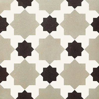 Image of Reverie Patterned Floor &amp; Wall Porcelain Tile, Decor 4, 200mm x Kitchen or Bathroom splashback