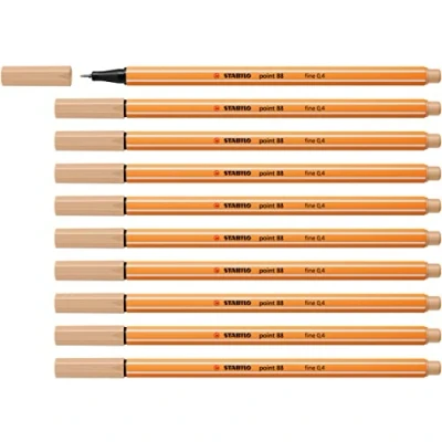 Image of Fineliner STABILO point 88 Pack of 10 Beige