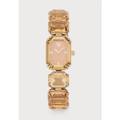 Image of Swarovski Millenia Watch Metal Bracelet, PVD Champagne Gold, Light Colorado Topaz
