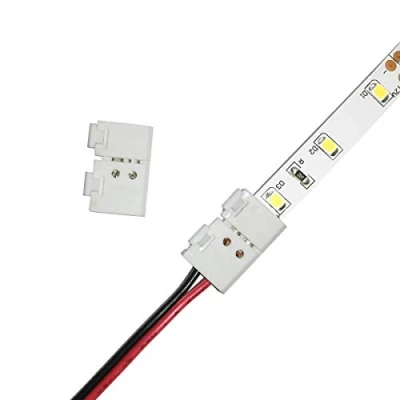 Image of 3528 2835 2 Pin 8mm Led Strip Connector DIY to Wire Quick Solderless Connection for 12v 24v Single Color Lights (Pack of 10)