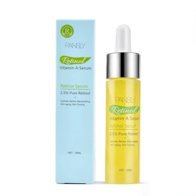 Image of Retinol Face Serum with 2.5% Vitamin and Hyaluronic Acid, Anti Wrinkle Treatment, 10ml
