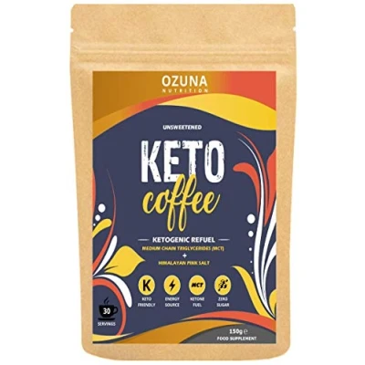 Image of Keto Coffee Instant Bulletproof Ketogenic Refuel with MCT Oil Zero Carb, Sugar Free, Low Calorie Ketosis Diet Drink Unsweetened 30 Servings