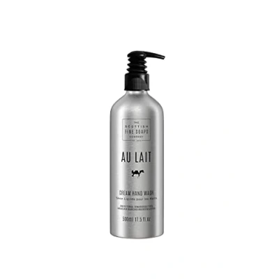 Image of Scottish Fine Soaps Au Lait Cream Hand Wash Aluminium Bottle Enriched With Shea Butter, Sweet Almond Oil and Aloe Vera Reusable 100% Recyclable Sensitive Formula 500ml