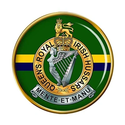 Image of Queen&#039;s Royal Irish Hussars, British Army Pin Badge